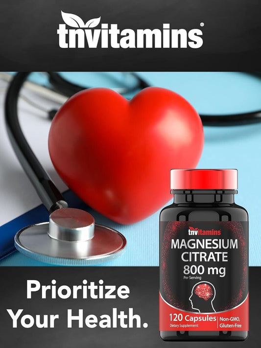 Cápsulas De Magnesio Antiestrés Naturalslim Citrato De Magnesio Puro